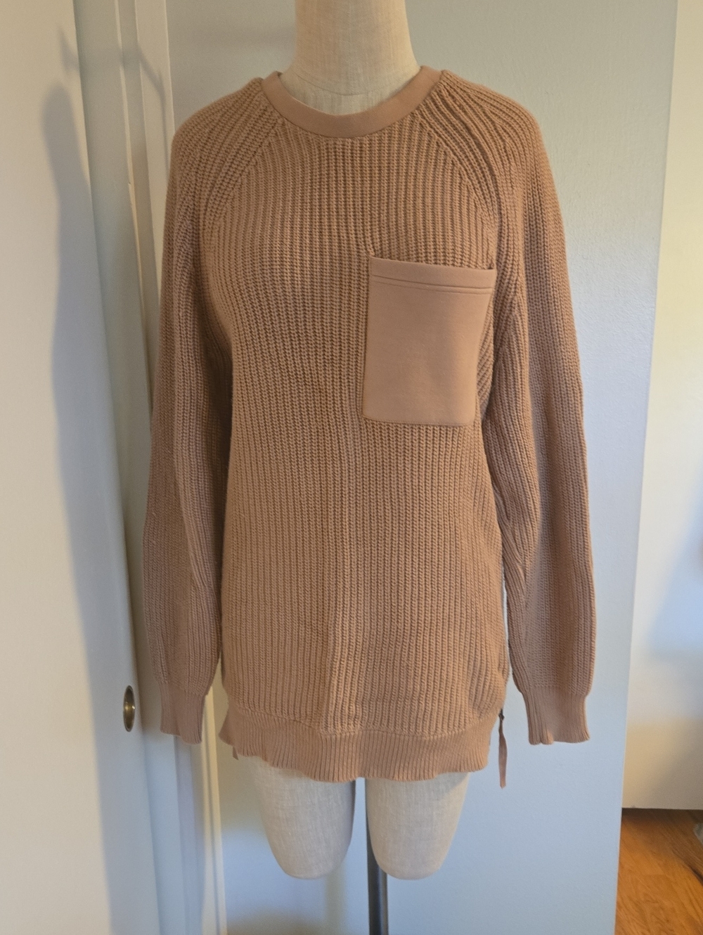 Varley Women's Crewneck Knit Sweater in Blush Tan
